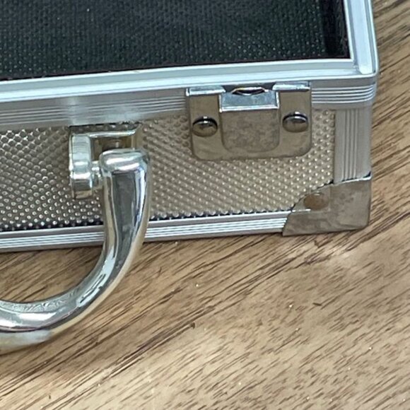 Small Metal and Acrylic Carrying Case with Handle - 8x6x3 - GUC - Picture 5 of 8